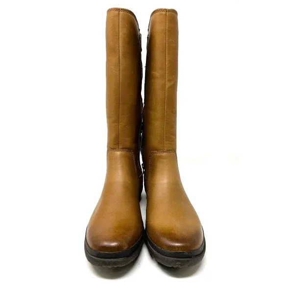 UGG Janina Chestnut Leather Waterproof Riding Boots - Size 6.5 - New #1018472 - Picture 2 of 13
